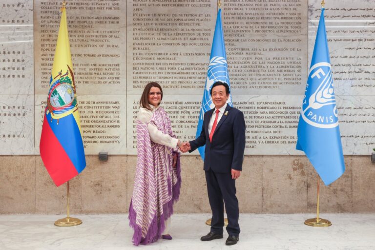 María José Pinto lleva a Roma la agenda de Ecuador en el Foro Mundial de la Alimentación